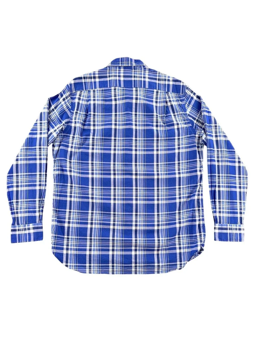 Polo Ralph Lauren Blue Plaid Luxury Oxford Shirt Large